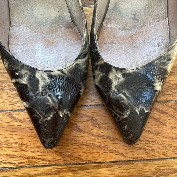 Jimmy Choo Tie Dye Patent Smoke Marble Green Heels, size 41 - Picture 3 of 12